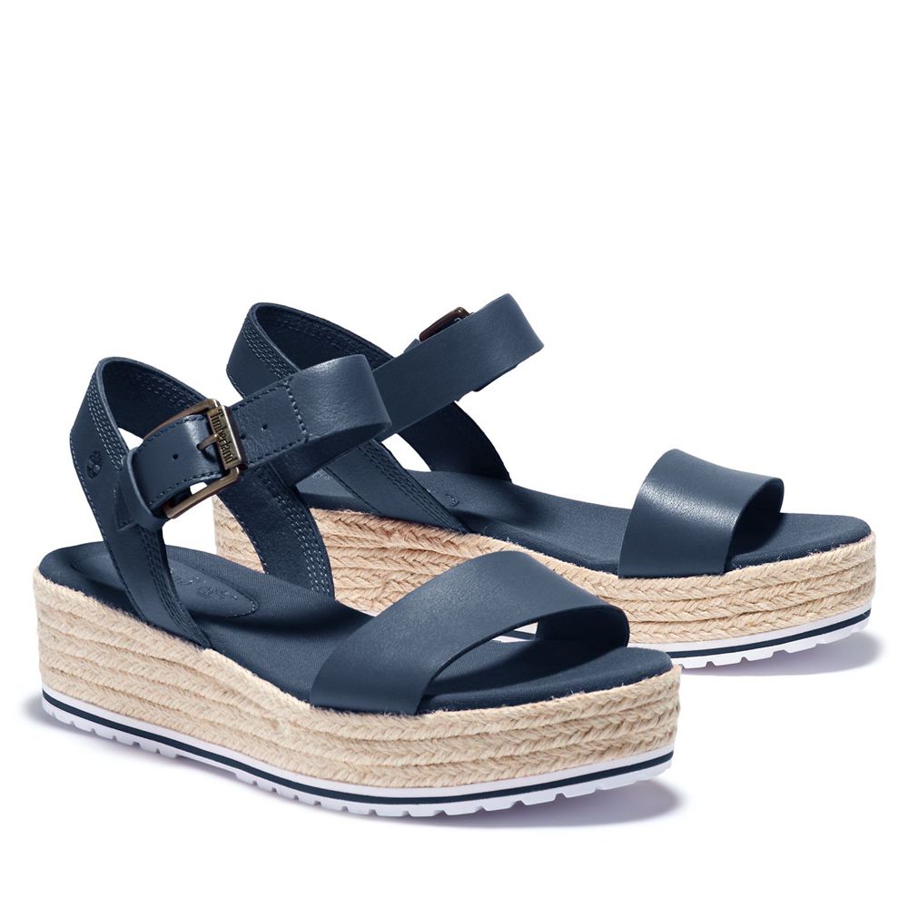 Timberland Σανδαλια Γυναικεια Σκουρο Μπλε - Santorini Sun Ankle Strap - Greece 7324509-FY